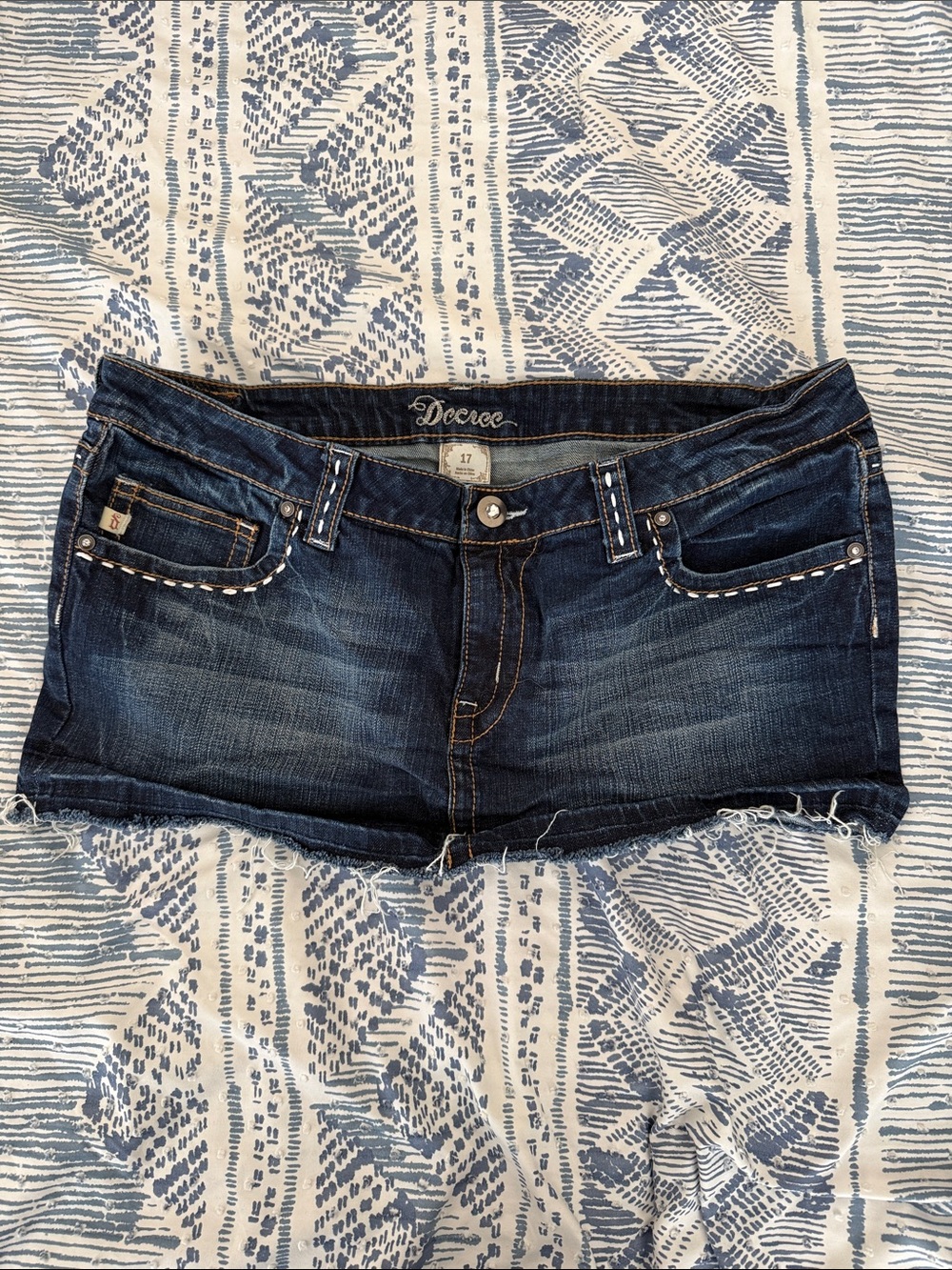 Vintage Y2k Decree Jean Mini Denim Skirt